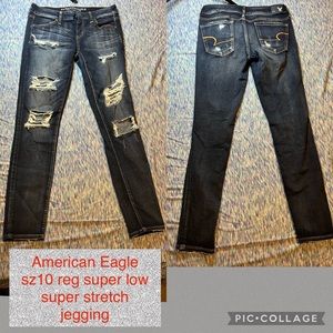 American Eagle size 10 regular super low super stretch jegging
